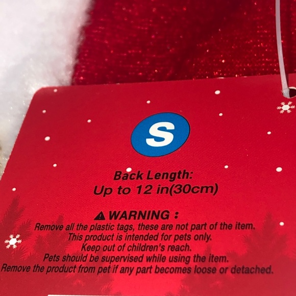 Happy Holidays PET APPAREL Santa Suit Outfit  -Size Small  Cat Dog Dog Clothes - Picture 6 of 11